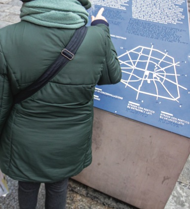 Tactile map - Piazza della Mercanzia, Bologna