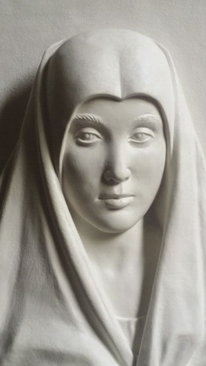Virgin Annunciate of Palermo, details of the plastic version