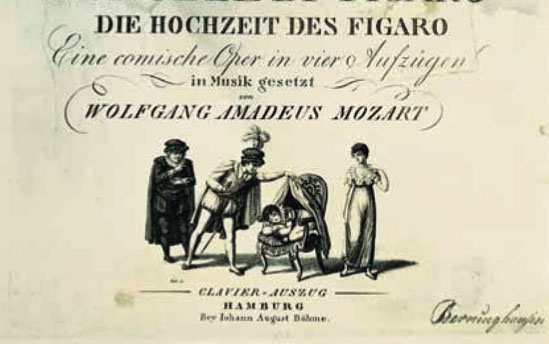 Le Nozze di Figaro Wolfgang Amadeus Mozart - antica locandina
