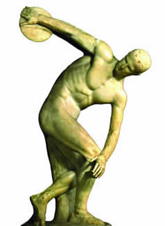 Discus throwing, sculpture