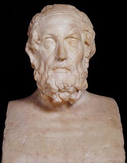 Picture - Bust in marble of Homer