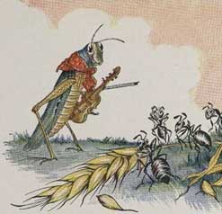 Immagine - Disegno tratto dalla favola La cicala e la formica