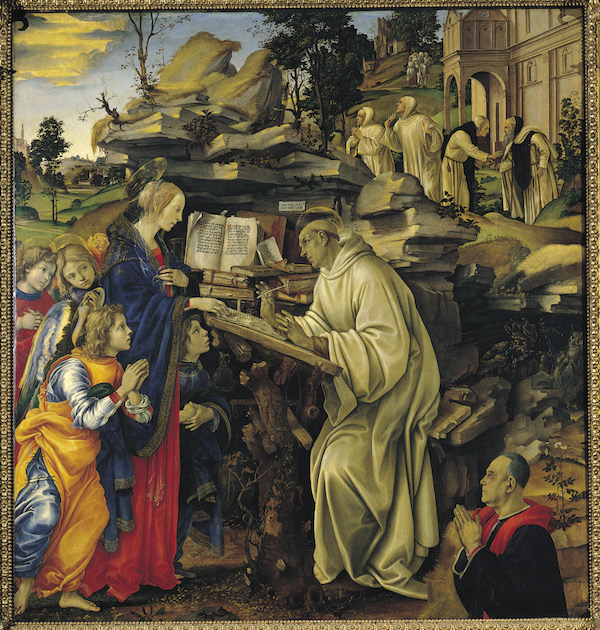 Apparition of the Virgin to Saint Bernard by Filippino Lippi, circa 1482-1486