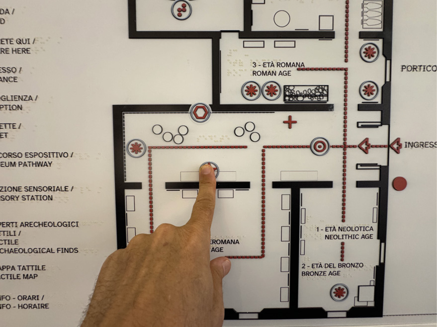 Mappa tattile del Museo Civico Archeologico - Castelfranco Emilia