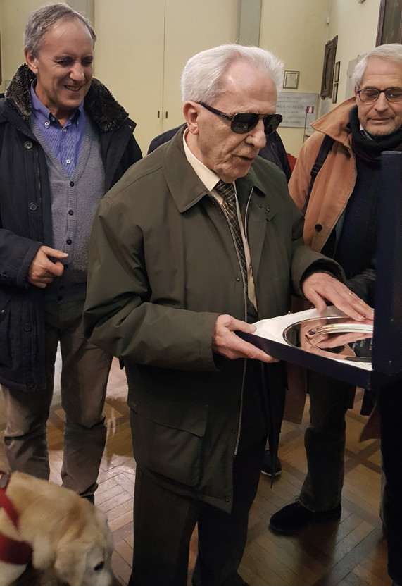 Ernesto Dini visiting the Istituto Cavazza - Bologna