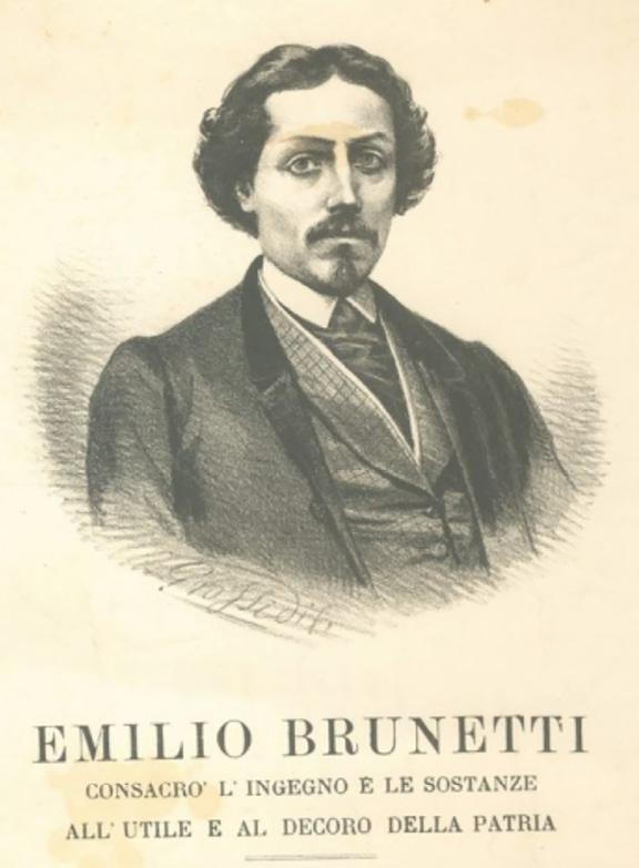 Emilio Brunetti - Ritratto del fondatore dell'omonimo teatro di Bologna, oggi teatro Duse