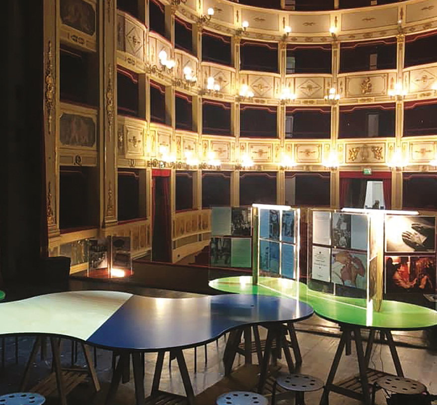 Allestimento mostra Centenario Unione Italiana dei Ciechi e degli Ipovedenti