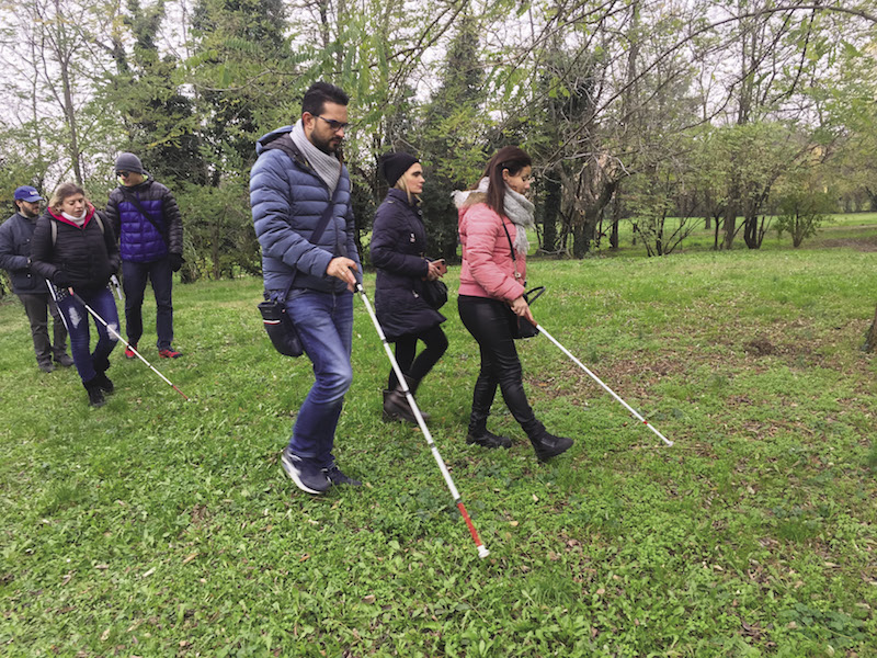 Walking in a park in Bologna