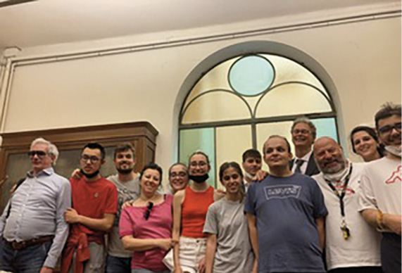 Il gruppo di partecipanti alla Caccia al tesoro - Istituto dei Ciechi  F. Cavazza, Bologna
