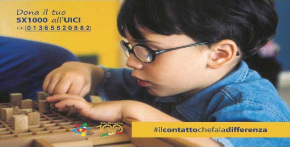 Campagna UICI in favore del 5x1000 - Locandina comunicazione