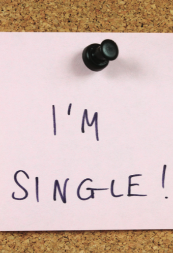 "I'm single" - scritto su di un post-it
