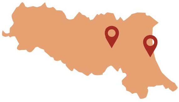 Immagine dell'Emilia Romagna stilizzata