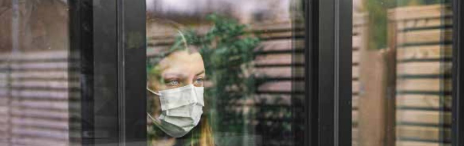 Woman wearing a mask