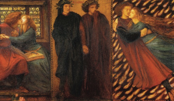 Paolo and Francesca, Dante and Virgilio - Dante Gabriel Rossetti, Santa Maria del Fiore, Florence (1417-1491)