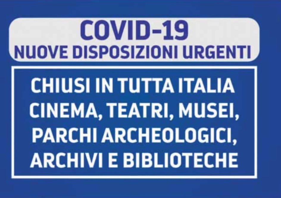 Segnaletica per la chiusura dei musei in relazione all'emergenza Covid-19