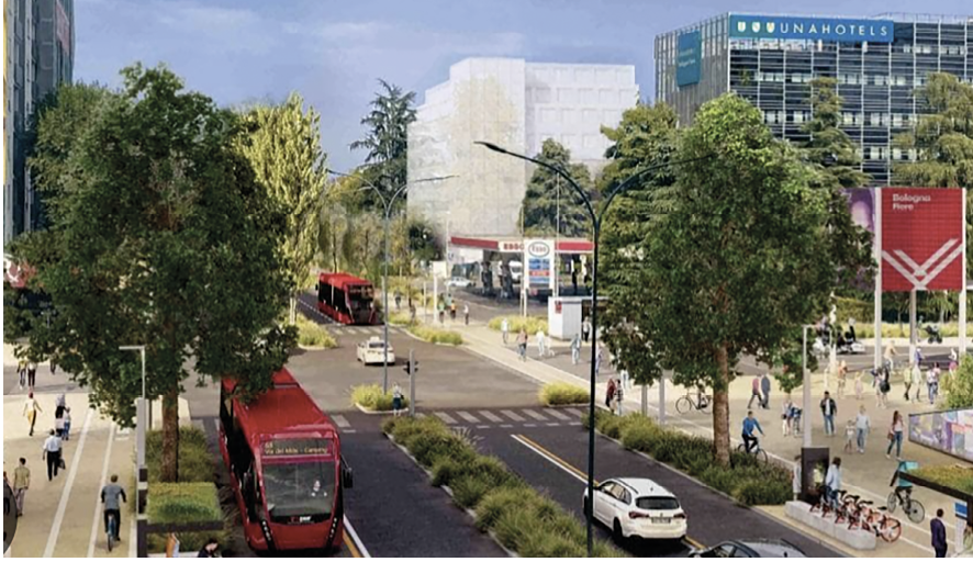 Rendering Green Boulevard - via Stalingrado, Bologna