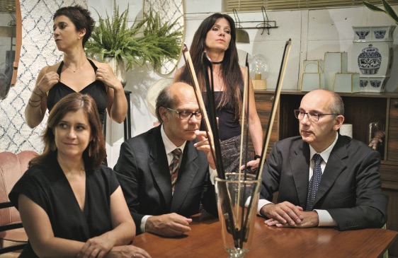 Members of Il Tetraone: Ana Liz Ojeda, violin, Alice Bisanti, viola, Paolo Ballanti, cello, Valeria Montanari, pianoforte, Giovanni Valgimigli, double bass