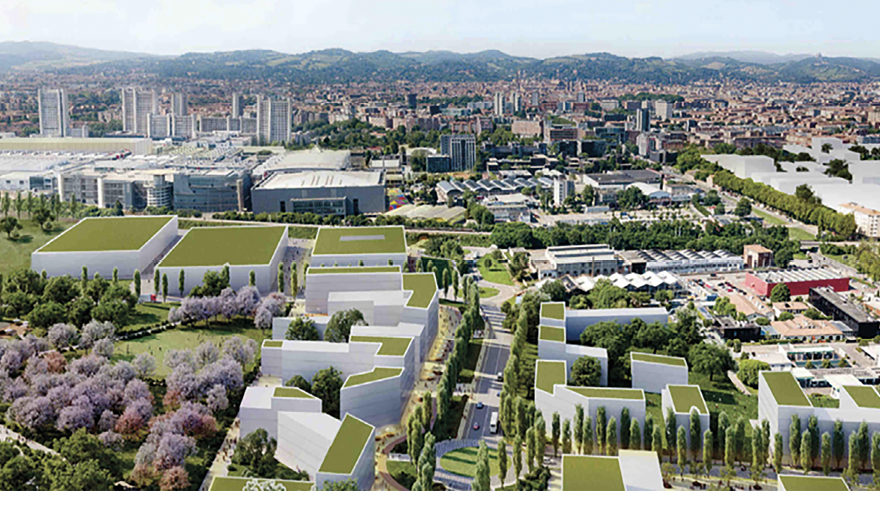 Rendering villaggio dell'Innovazione Digitale - Bologna