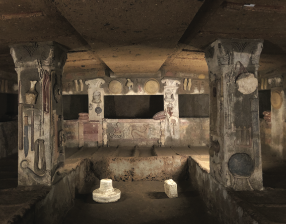 Tomb of reliefs at Banditaccia