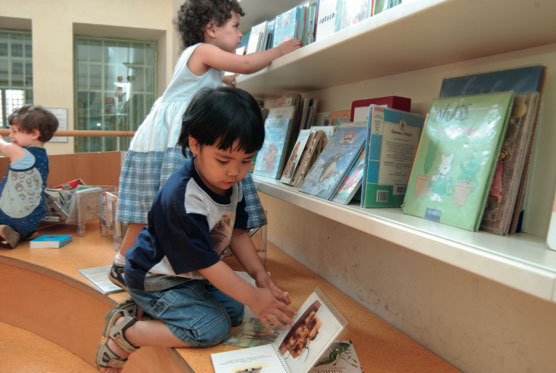 Children at the Salaborsa Ragazzi Library, Bologna