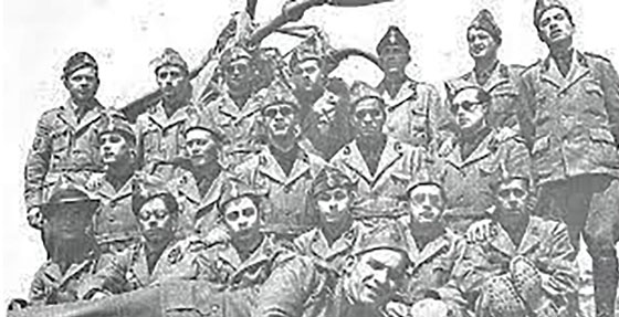 Group picture of blind sound-locator operators, 1940-1945