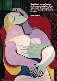 Vedere Oltre - Retro di copertina - Back cover - La pittura è una professione da cieco: uno non dipinge ciò che vede, ma ciò che sente, ciò che dice a se stesso riguardo a ciò che ha visto. Pablo Picasso