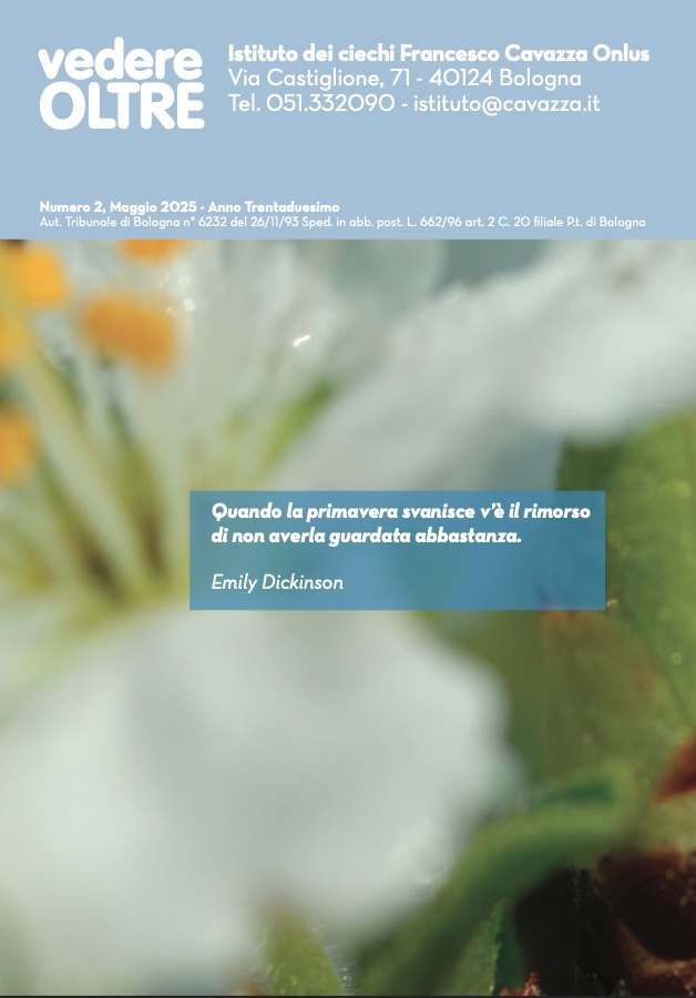 Vedere Oltre - Retro di copertina - Back cover - Quando la primavera svanisce v'è il rimorso di non averla guardata abbastanza. Emily Dickinson