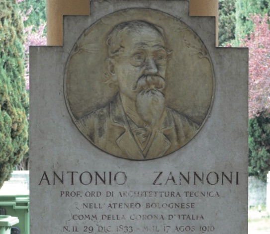 Tomba di Antonio Zannoni - Ingresso della Galleria degli Angeli, Certosa di Bologna