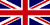 bandiera inglese, bianca rossa e blu.