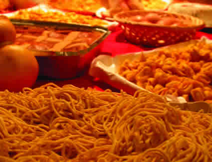 Pasta and holiday sweets 