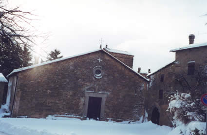 Parish church of Roffeno under the snow