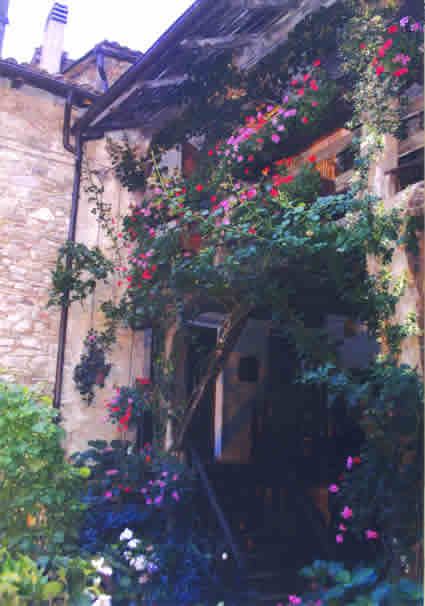 Parish church of Roffeno with flowers