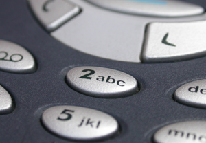 Close up picture of a mobile phone keypad