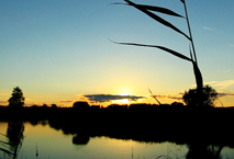 Picture of a sunset on the canal