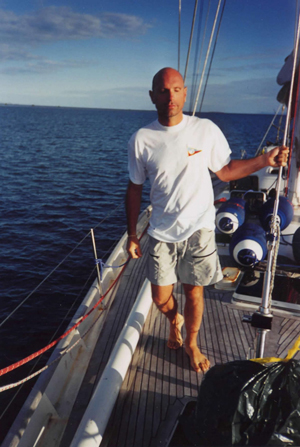 Picture of Giovanni Salvador on the boat
