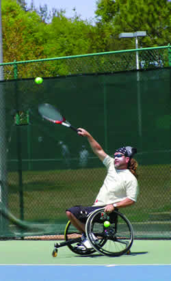 Picture - Tennisman in a wheelchair