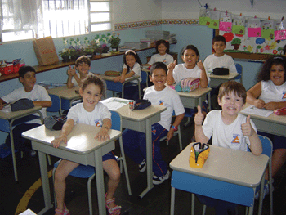 Picture of students in class in elementary school
