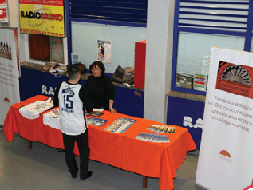 Picture of the exhibit space of the Istituto Cavazza inside the arena.