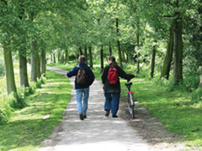 Foto - Ragazzo e ragazza che passeggiano nel parco