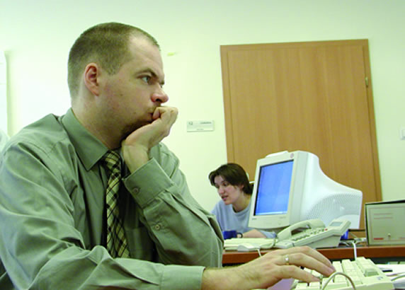 Picture - Worker at a videoterminal 
