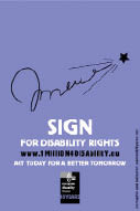 Immagine - Manifesto della campagna: “1 million 4 disability”