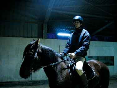 Picture - Matteo Stefani riding his horse