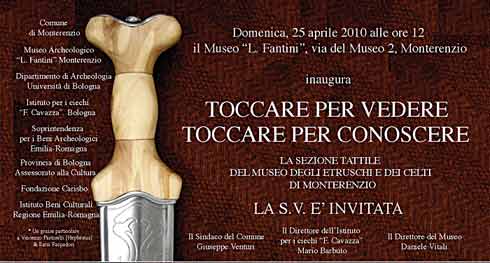 Immagine - Manifesto inaugurazione del Museo Tattile di Monterenzio