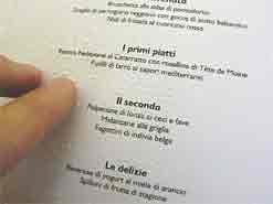 Foto - Menù in Braille