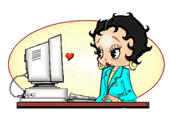 Immagine - Betty Boop al computer