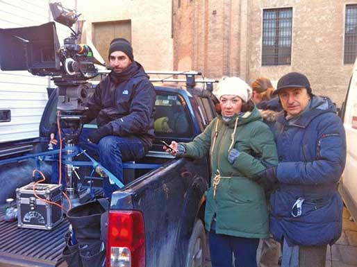 Foto - Mariantonia Avati e Cesare Bastelli sul set a Bologna