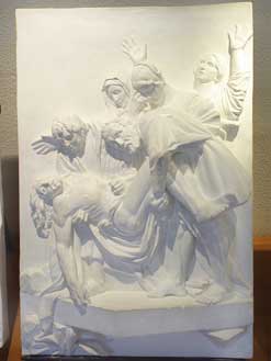 Foto - Deposizione di Caravaggio in bassorilievo 