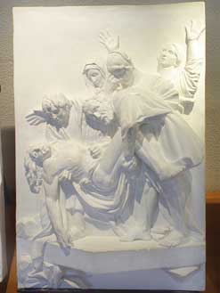 Picture - Caravaggio's Deposition in bas relief 