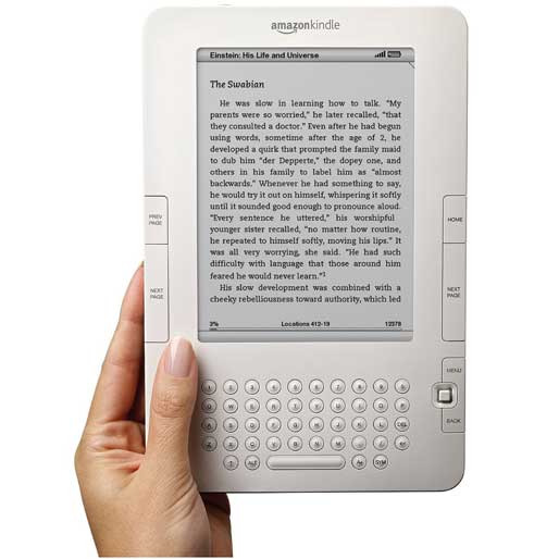 Picture - Reading an eBook on Kindle 