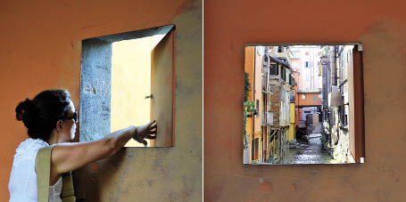 Finestra sul Canale di Reno, Via Piella a Bologna